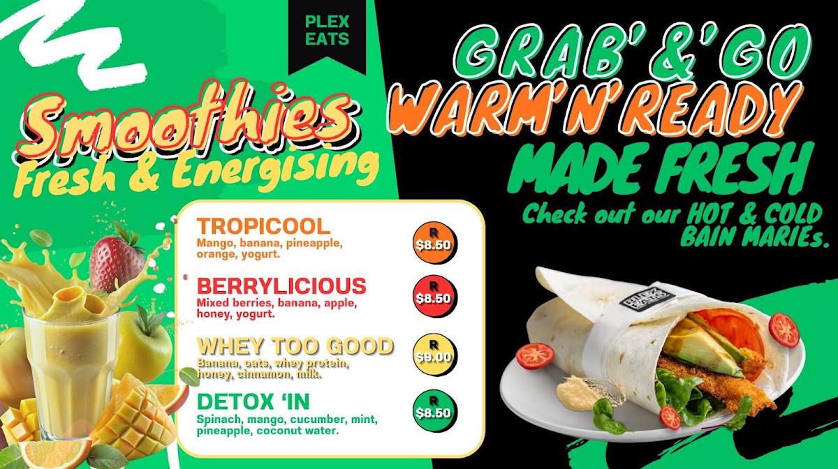 Get Grilled at Metroplex menu board
