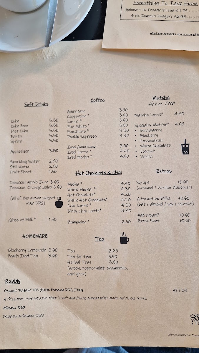 Blueberry Hill menu board