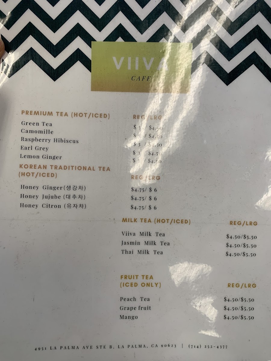Bingsoo House menu board