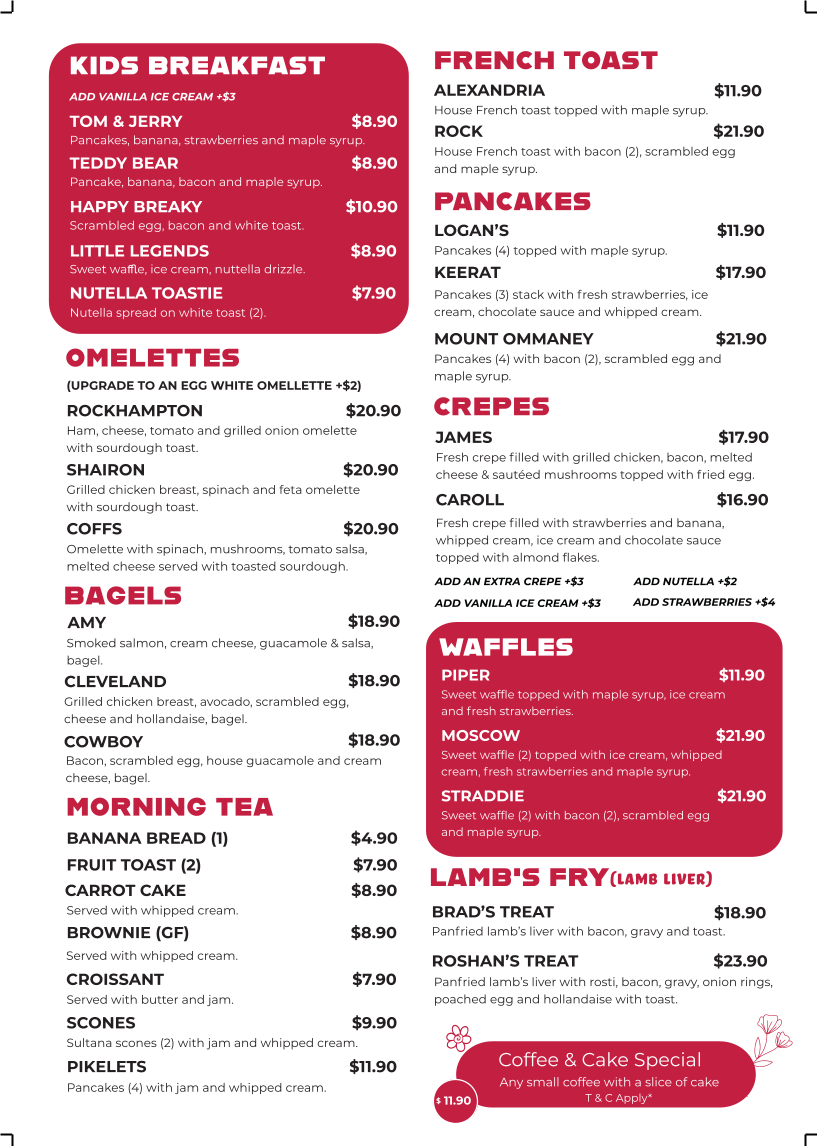 107 Coffee Terminal / Sabroso Spring Mountain menu board