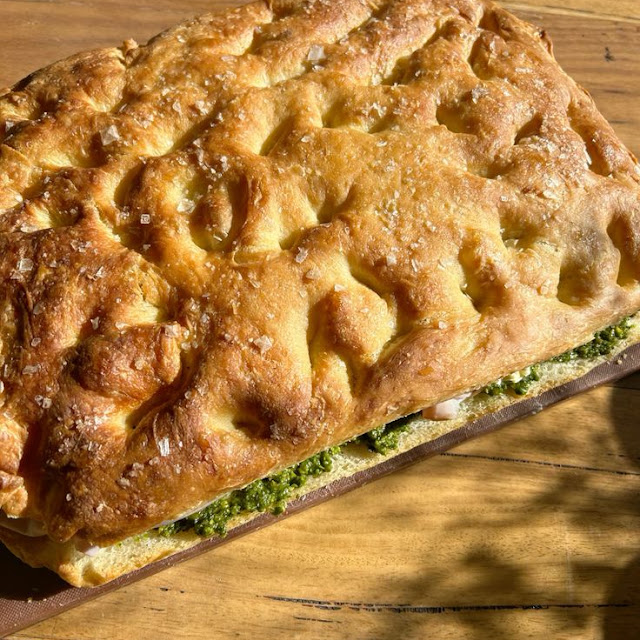 House Dip Pickles Focaccia