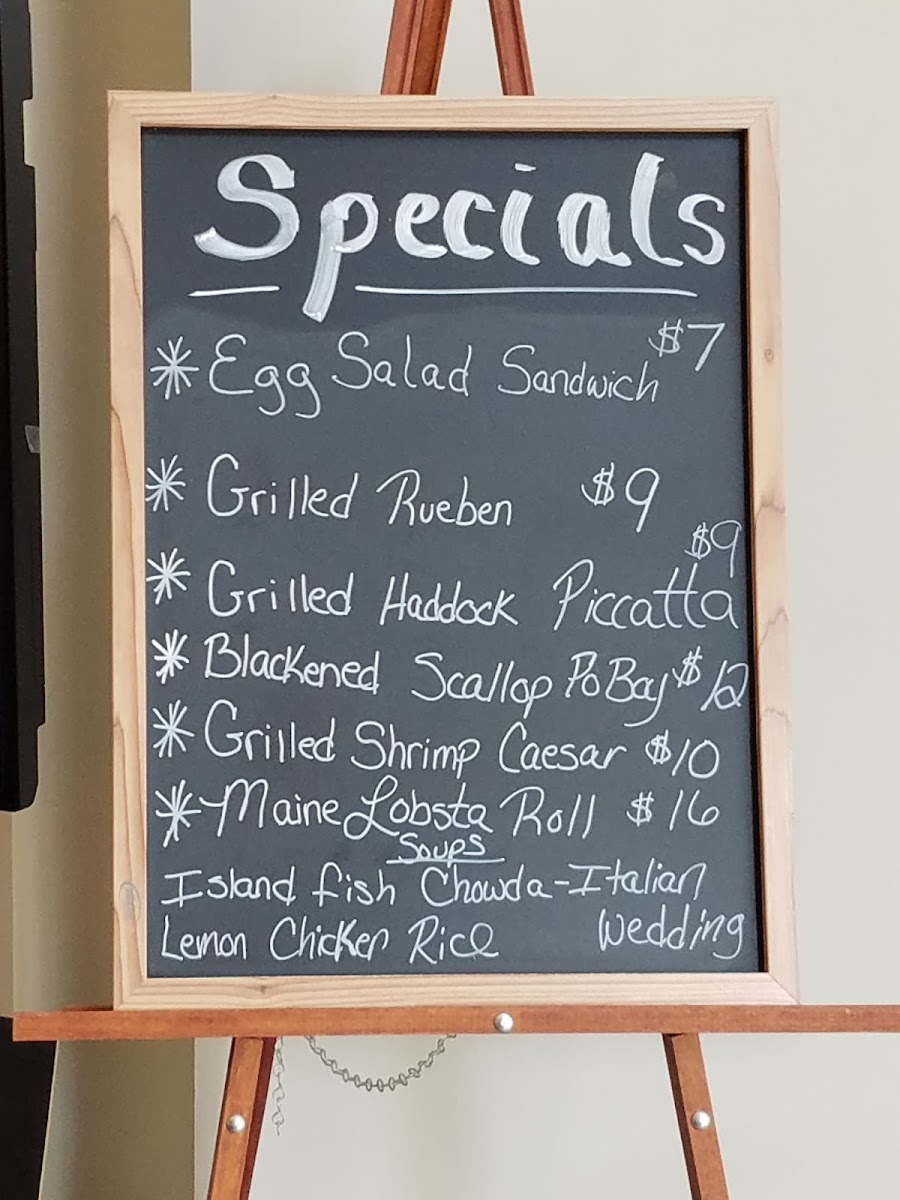 Palm Cafe menu board
