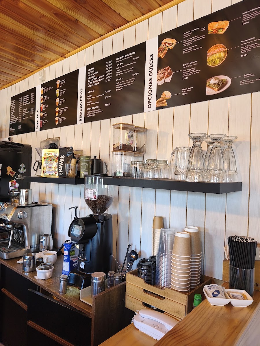 Café Baluarte menu board