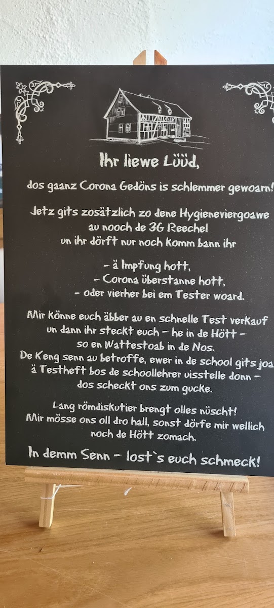 Körbelshütte menu board