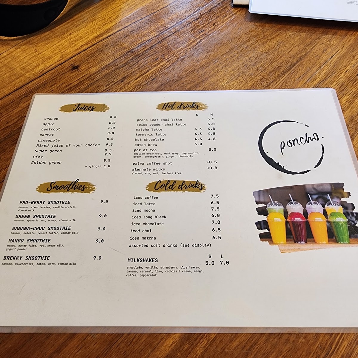Poncho menu board