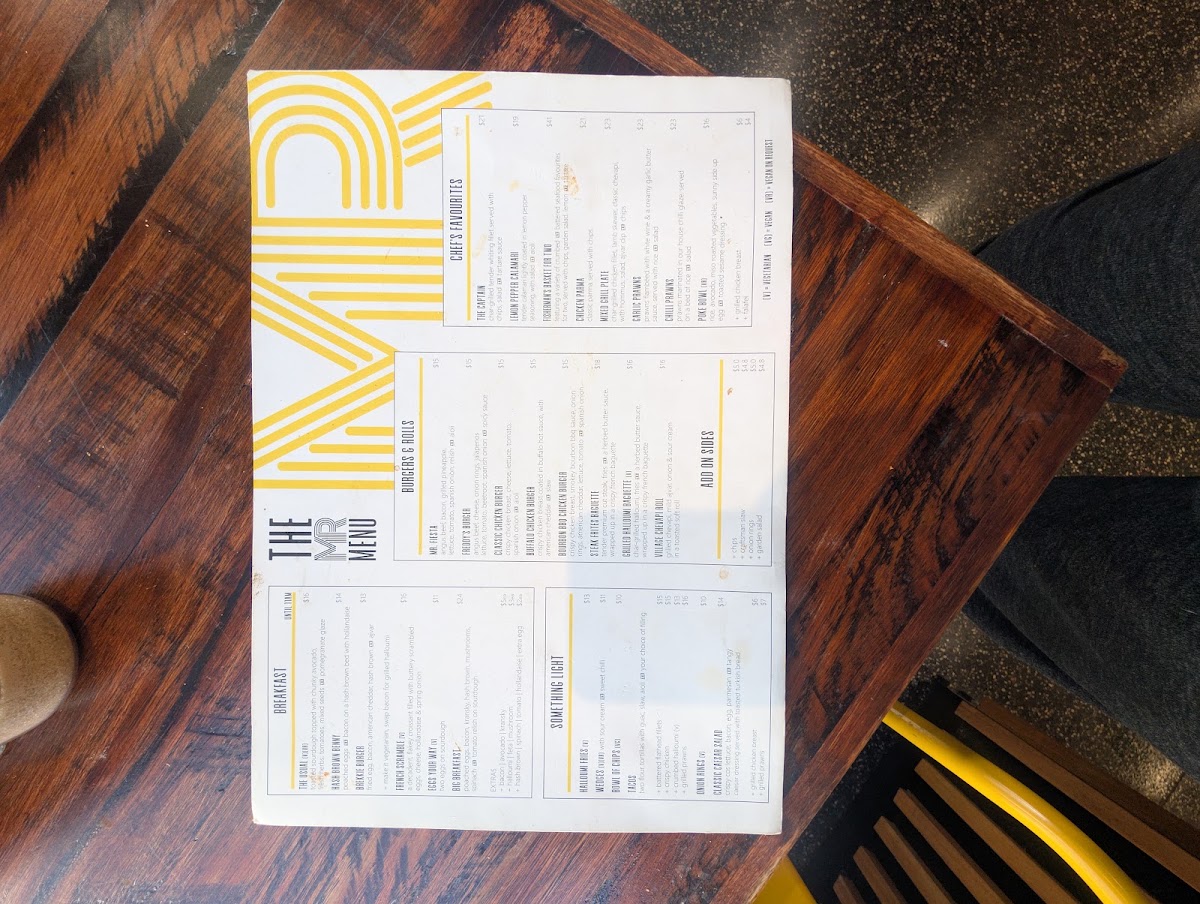 Mr Craftsman menu board