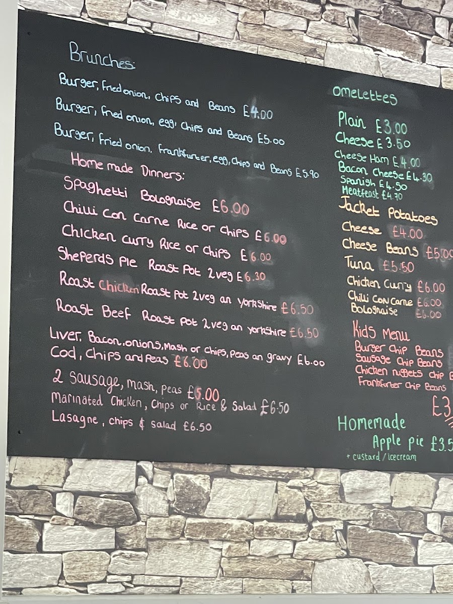 Burlington Cafe menu board