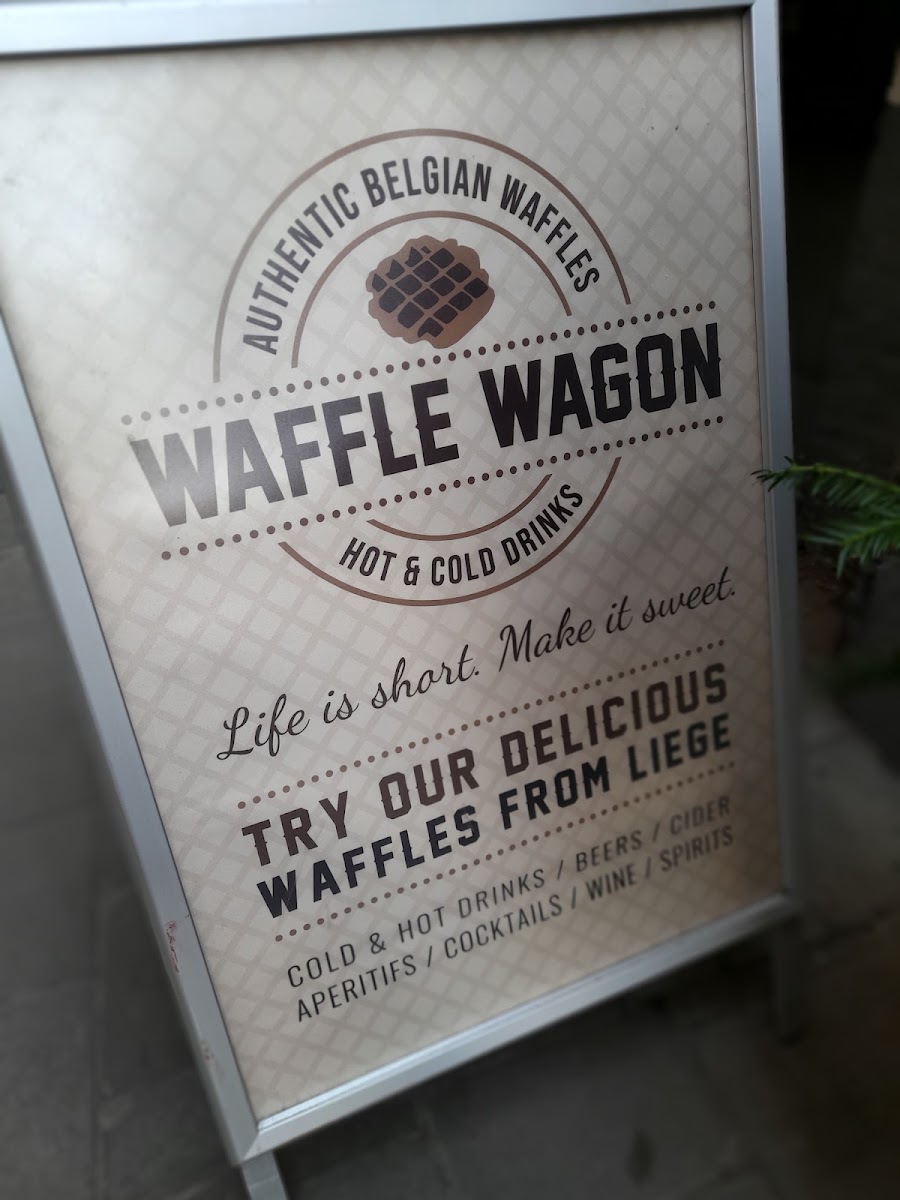 Waffle Wagon menu board