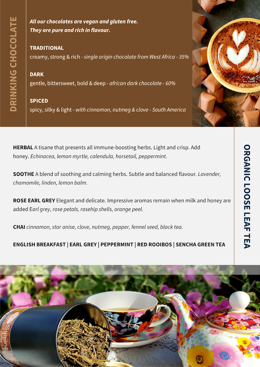 Sipping Duck Coffee Roasters menu board