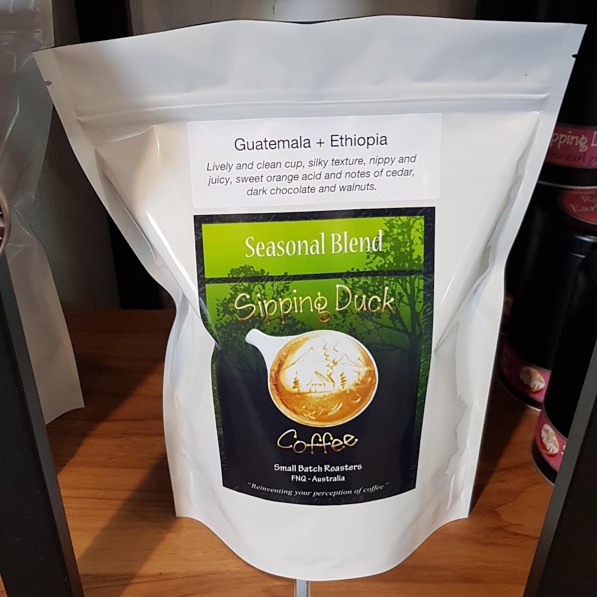Sipping Duck Coffee Roasters menu board