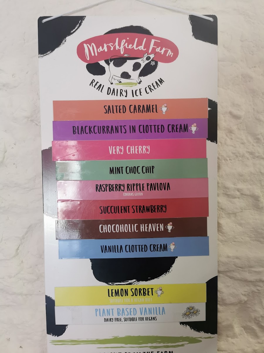 Manor Farm Tea Room menu board