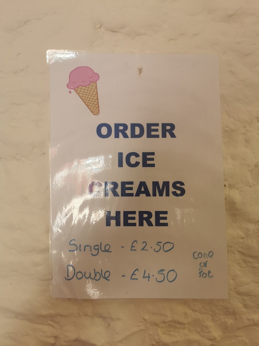 Manor Farm Tea Room menu board