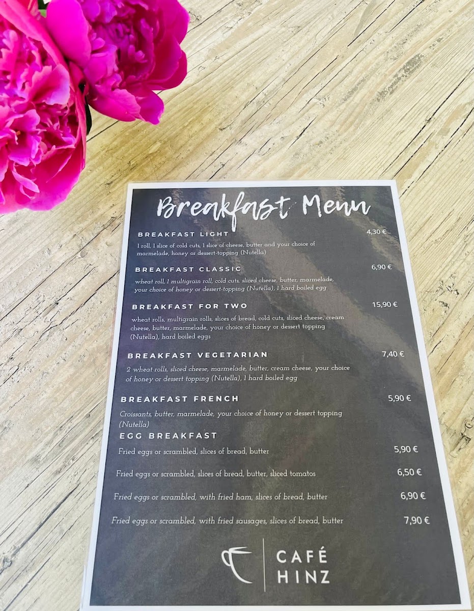 Café Weismann menu board