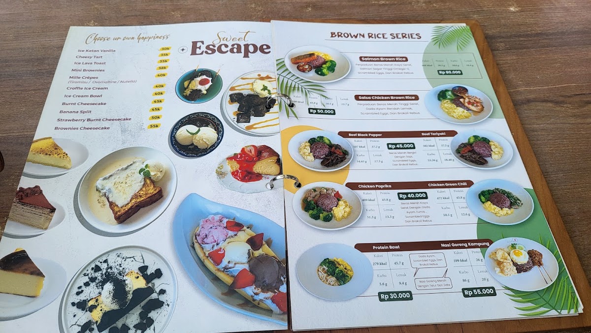 Ai Volla Cafe menu board