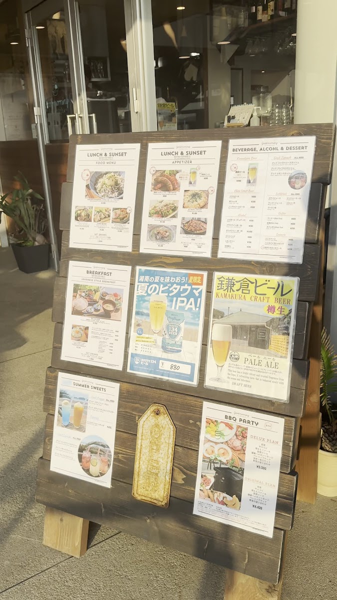 海辺のBed&Breakfast GOOD MORNING ZAIMOKUZA menu board
