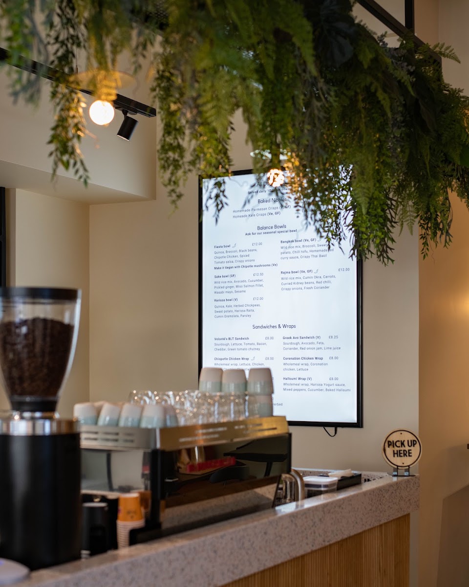 Café Volonté & Energy studio - Chelsea menu board