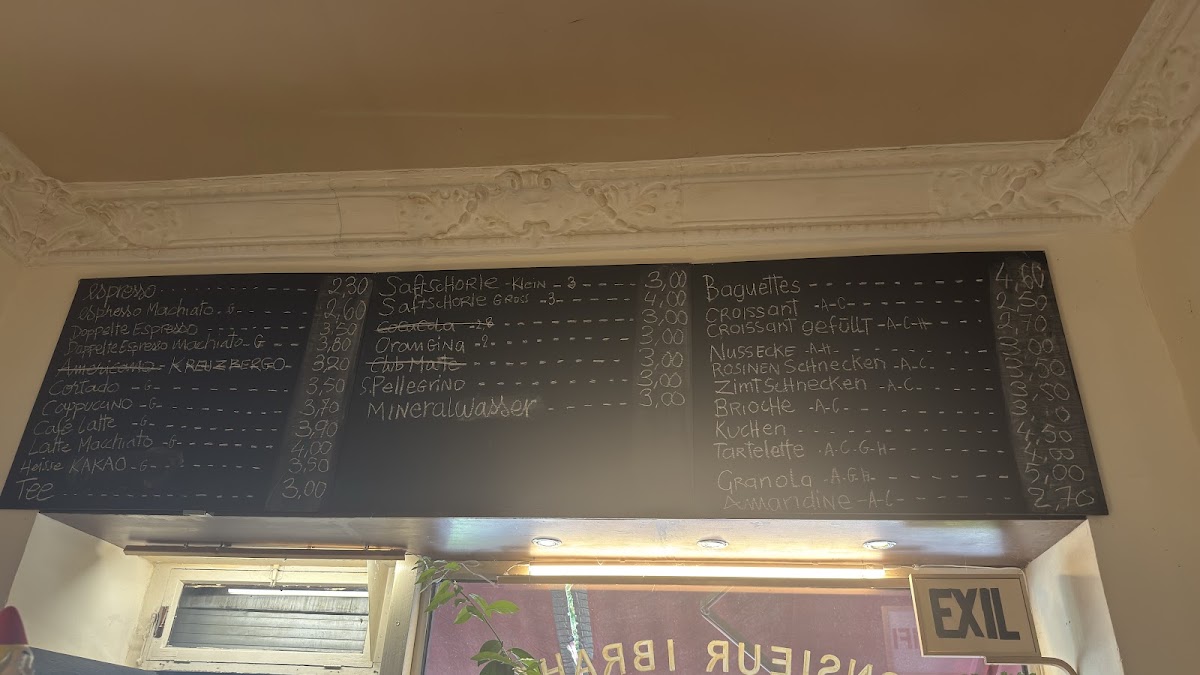 Monsieur Ibrahim menu board