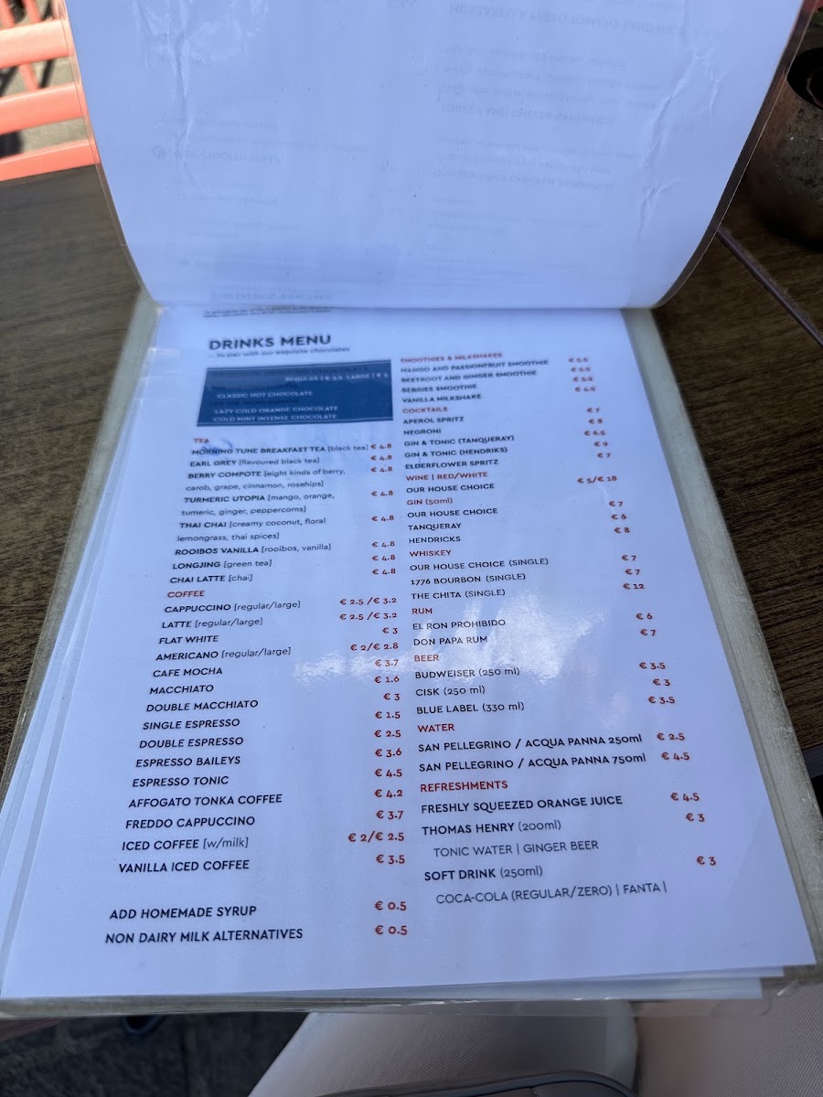 SUNDAY IN SCOTLAND menu board