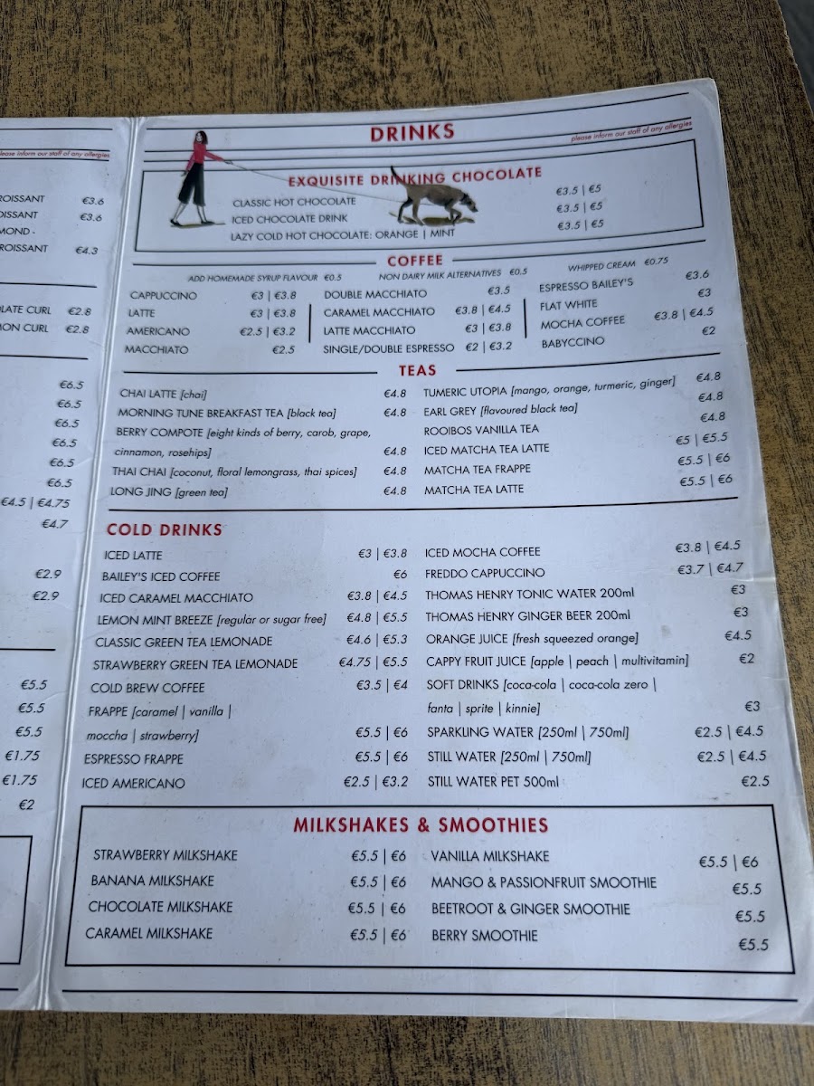 SUNDAY IN SCOTLAND menu board