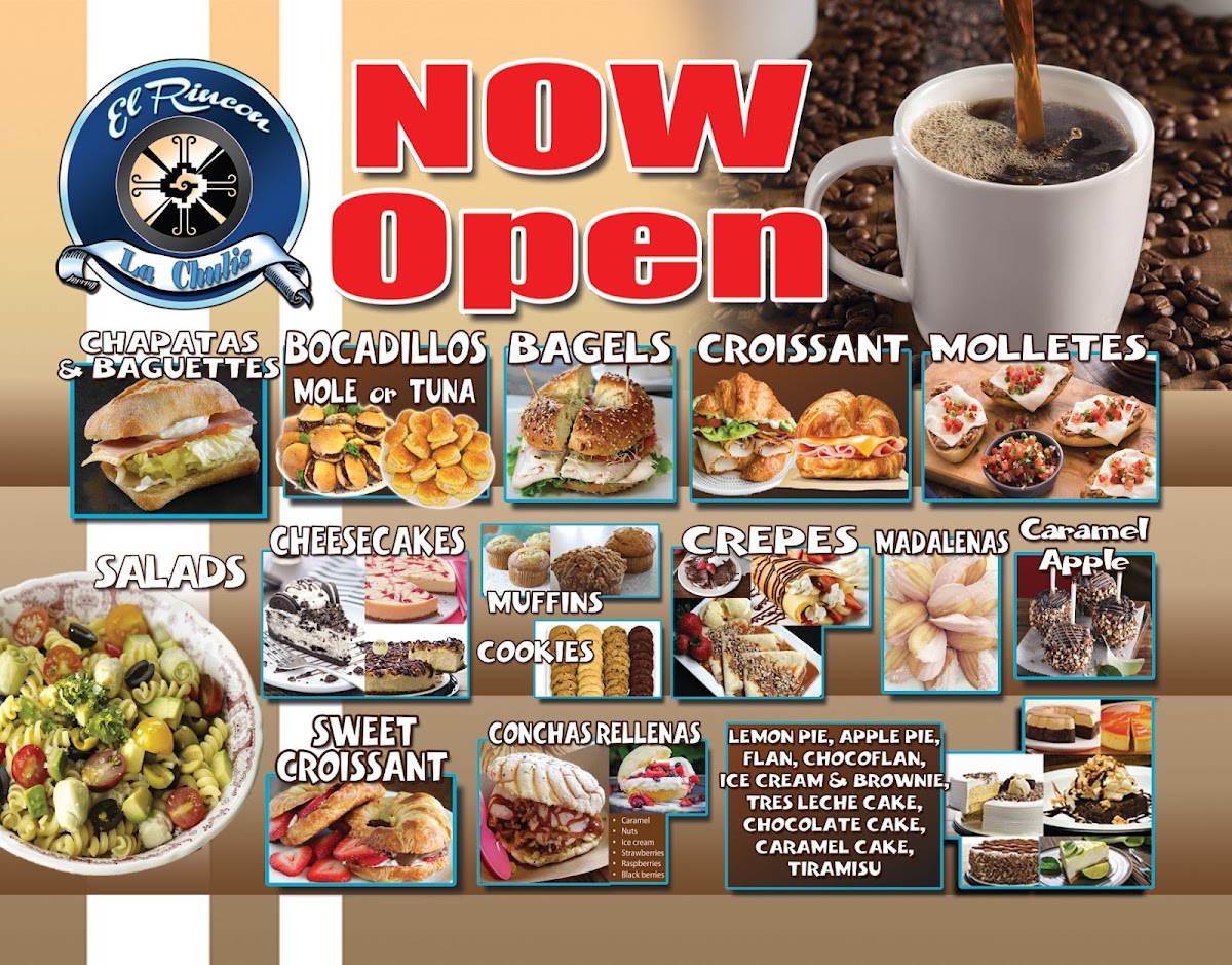 El Rincon La Chulis menu board