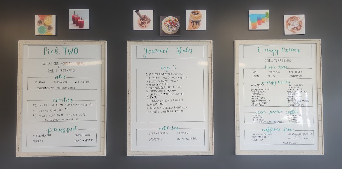 Energy Spot Avon menu board
