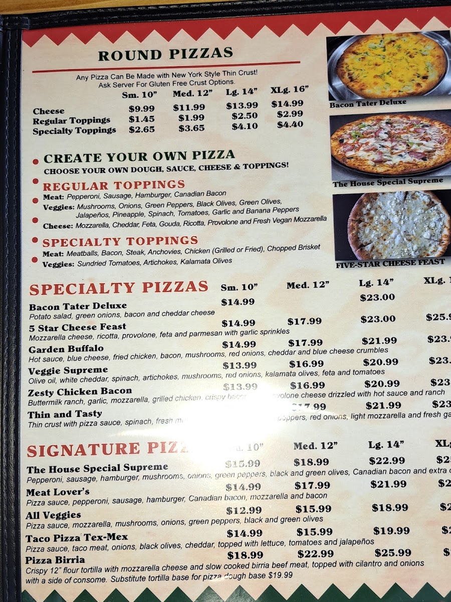 TACOS VS PIZZA menu board