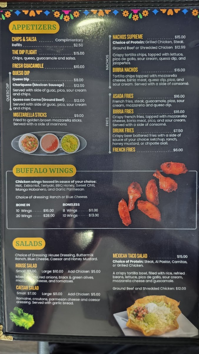 TACOS VS PIZZA menu board