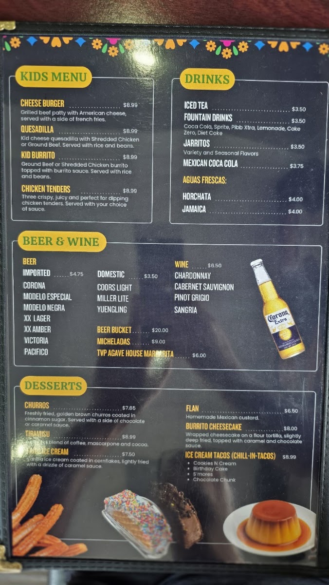 TACOS VS PIZZA menu board