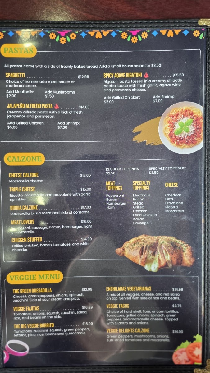 TACOS VS PIZZA menu board