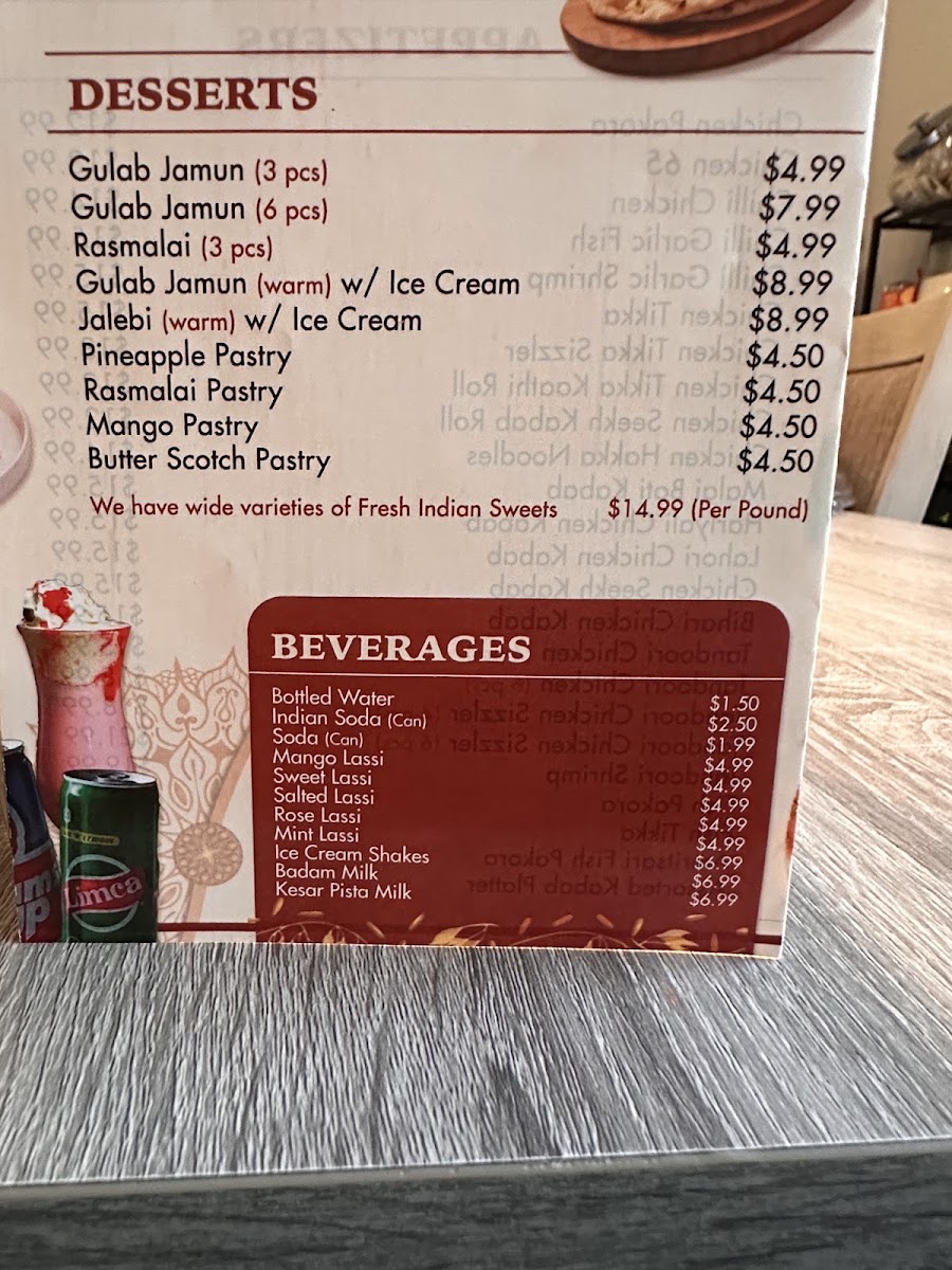 Jalebi Baby (Taste of Punjab) menu board