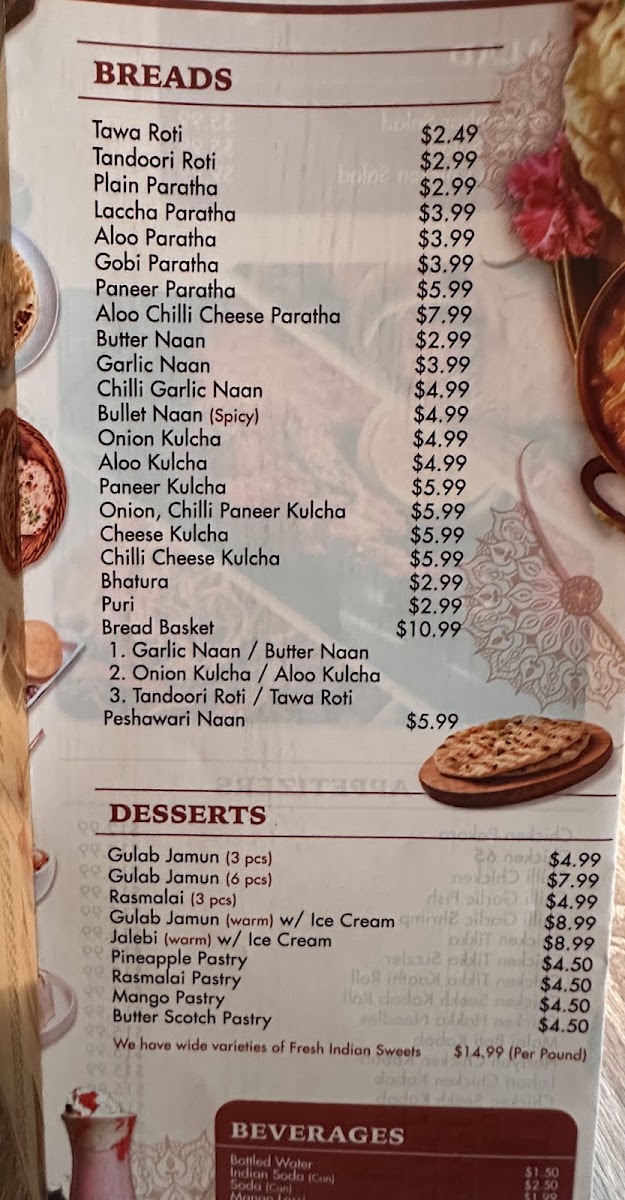 Jalebi Baby (Taste of Punjab) menu board