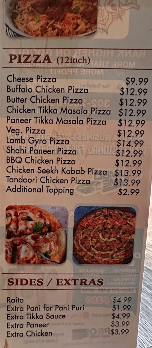 Jalebi Baby (Taste of Punjab) menu board