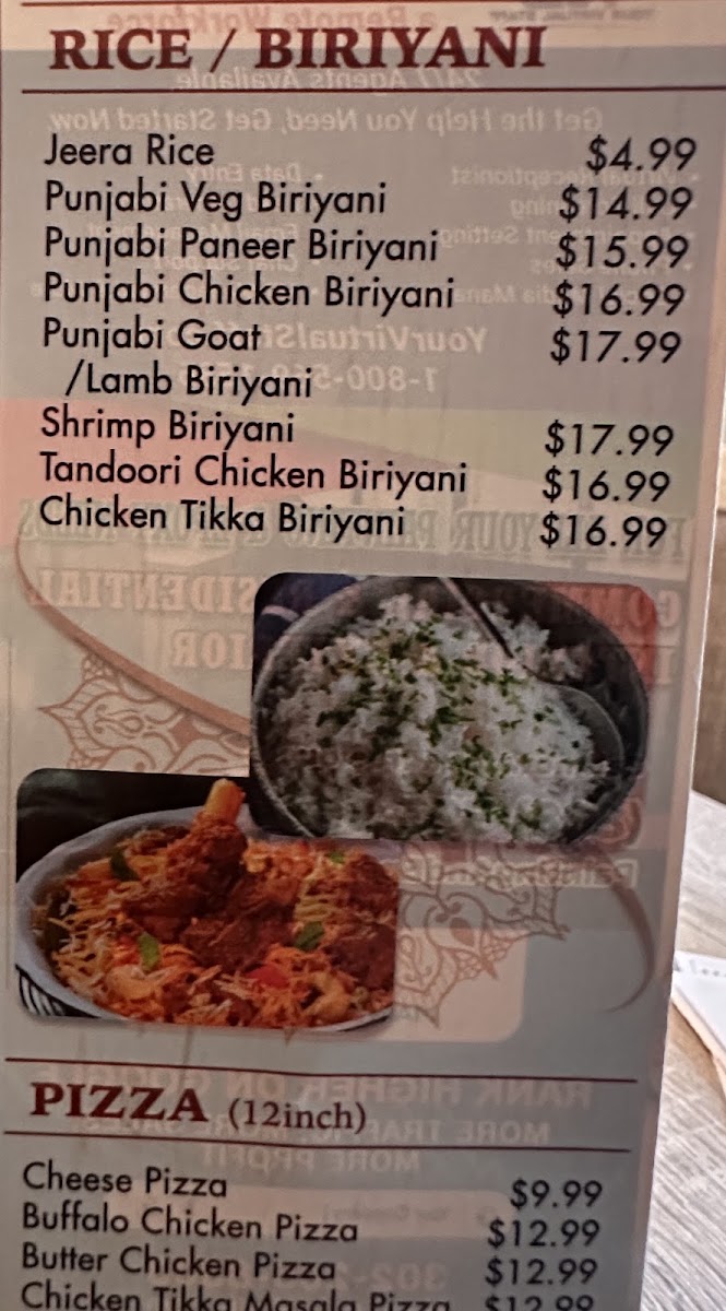 Jalebi Baby (Taste of Punjab) menu board