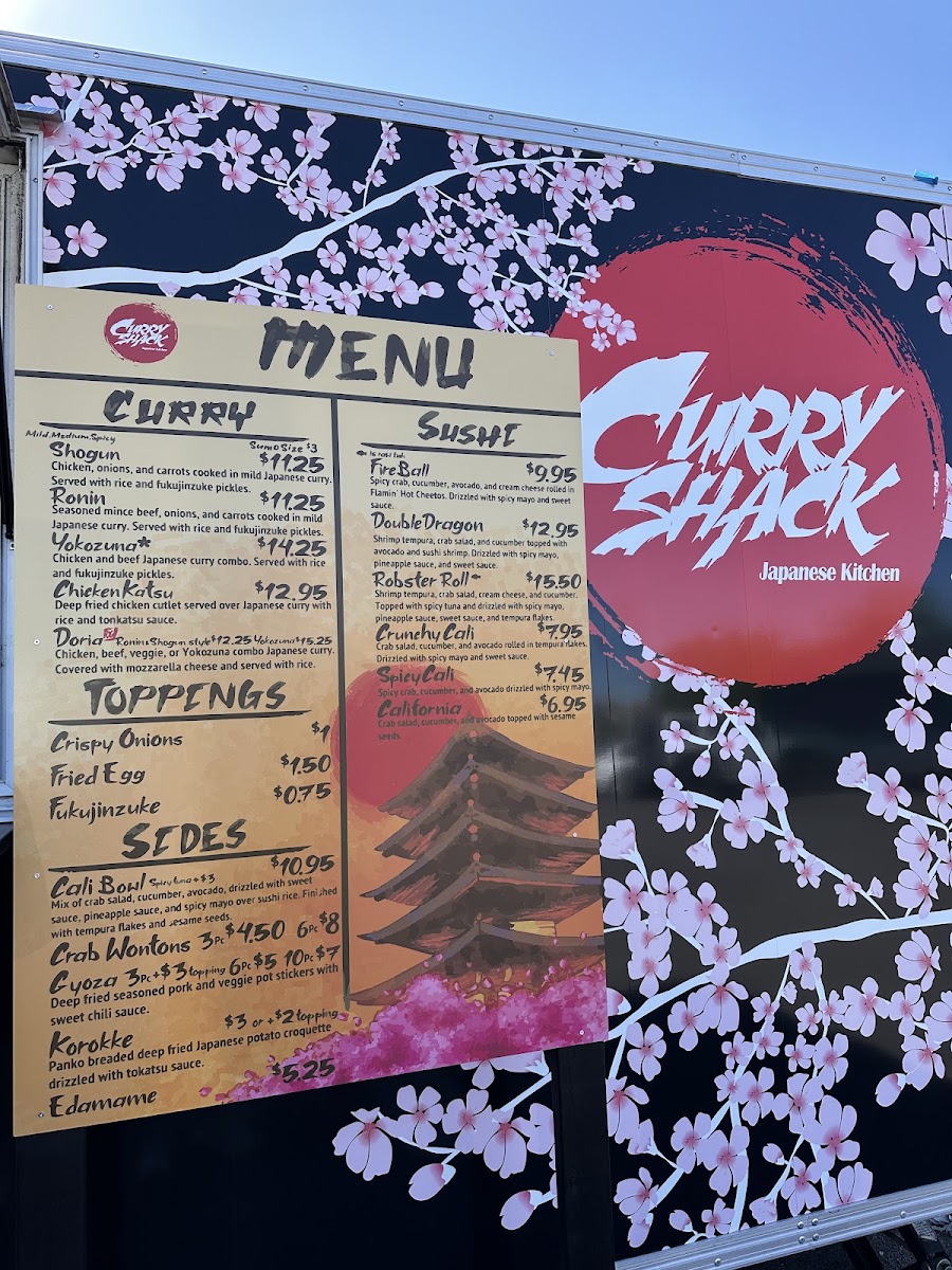 Samurai Kitchen menu board
