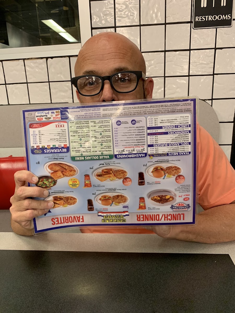 Waffle House menu board