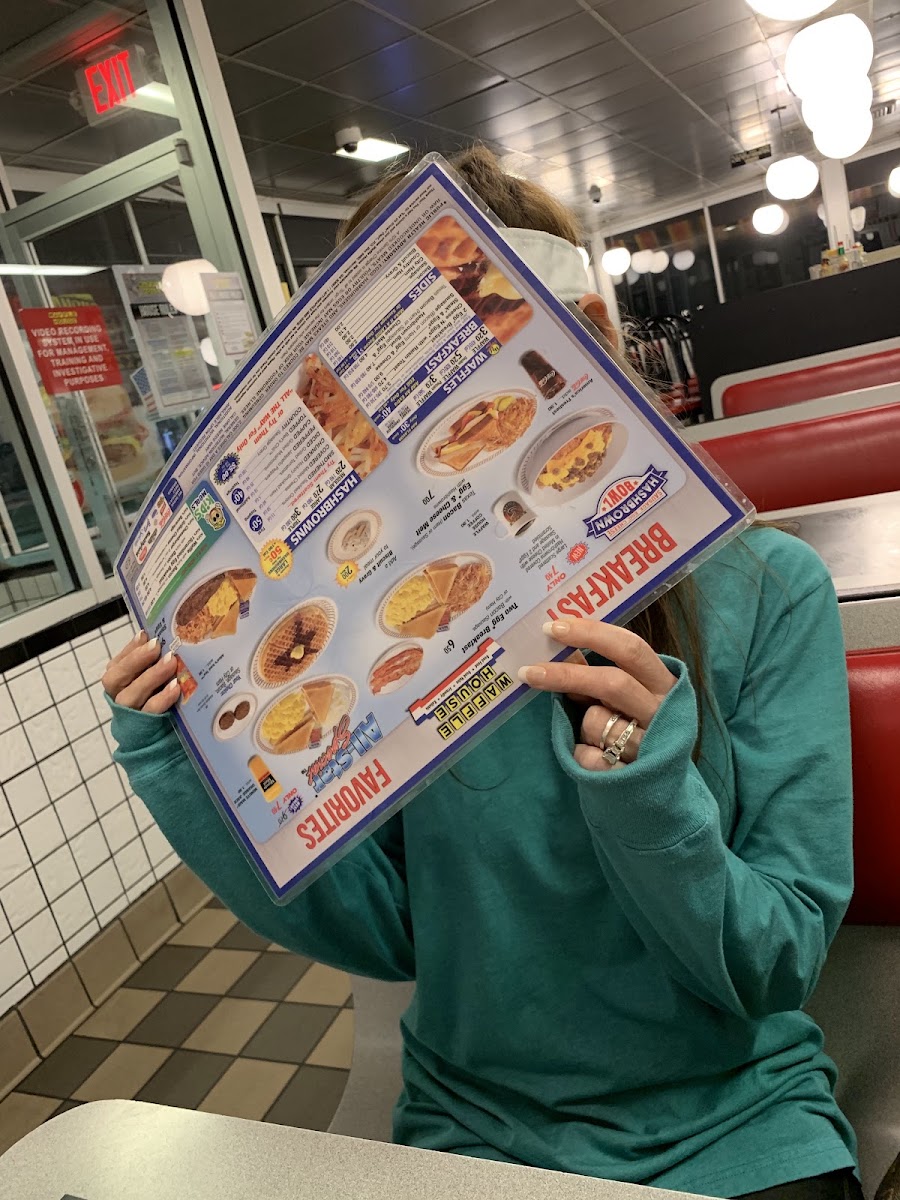 Waffle House menu board