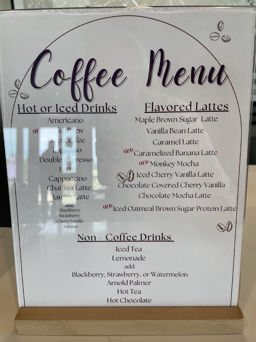 Charming Fig menu board
