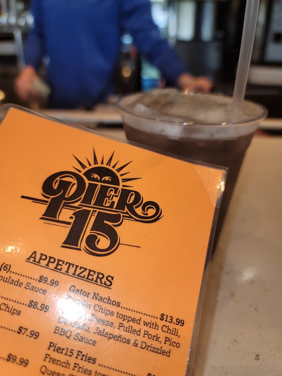 Pier15 menu board