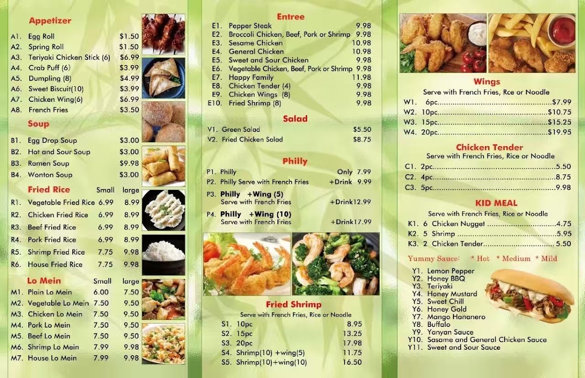 yumi togo menu board