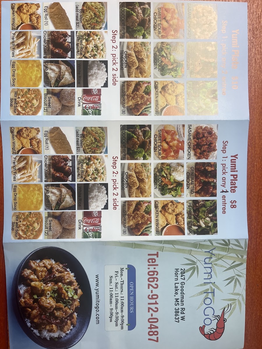 yumi togo menu board