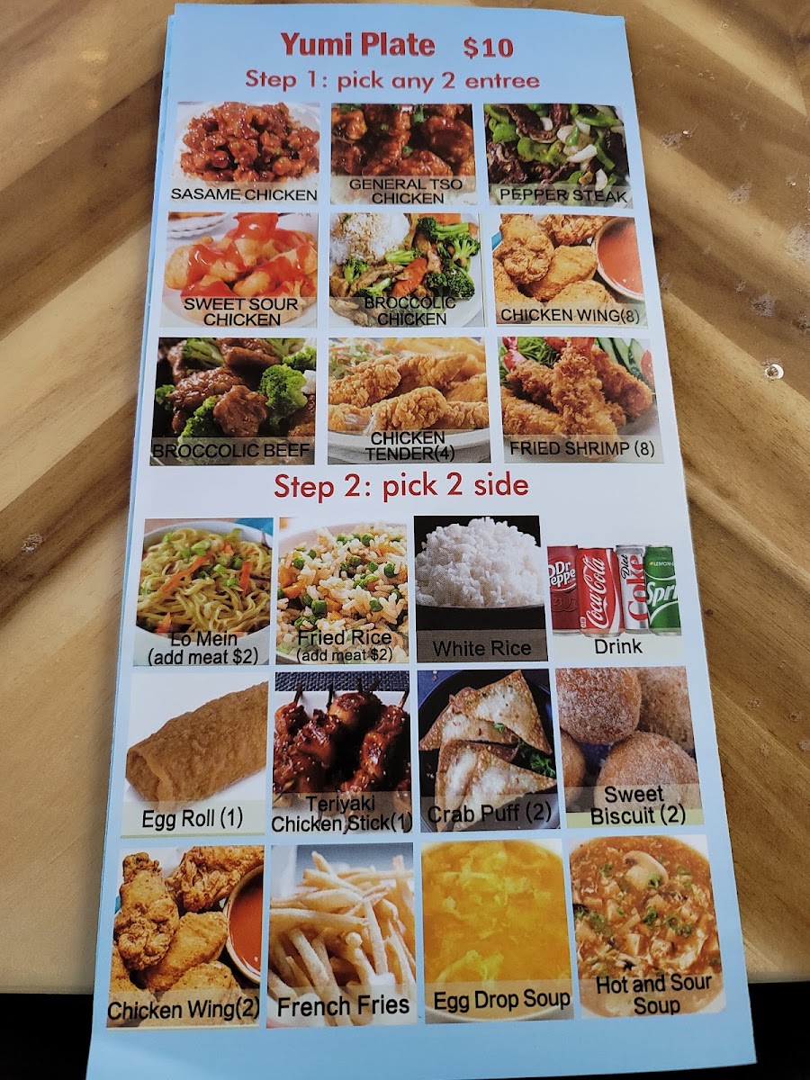 yumi togo menu board