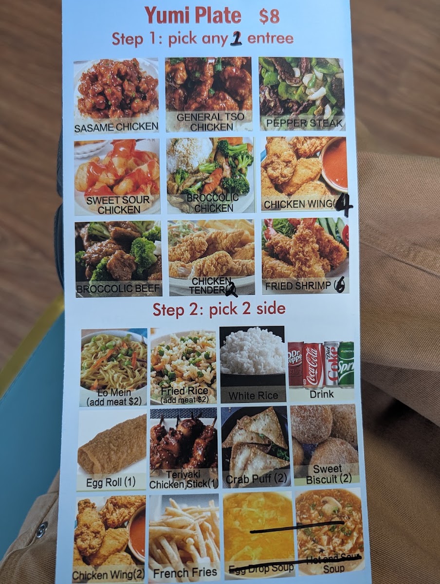 yumi togo menu board