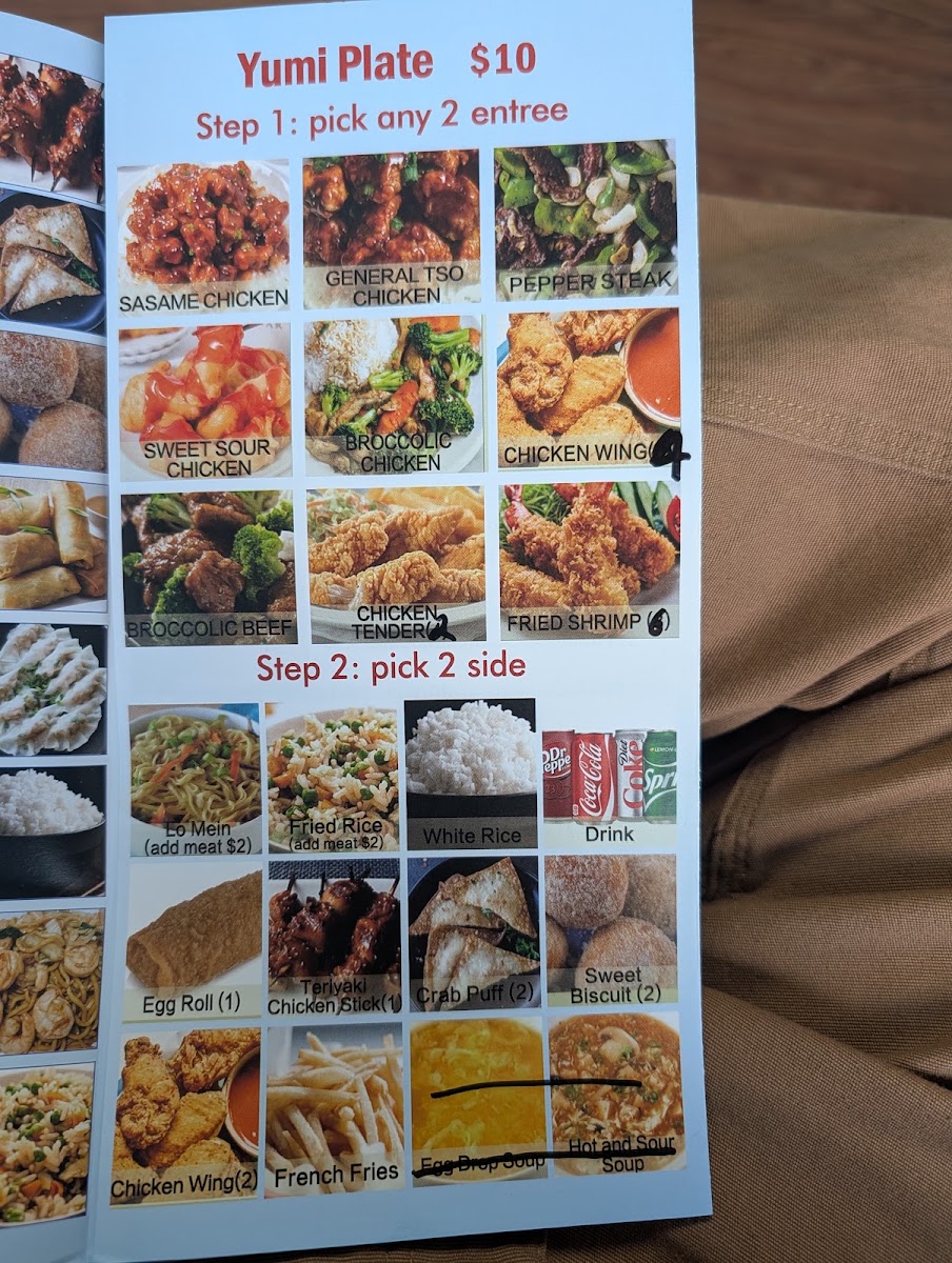 yumi togo menu board