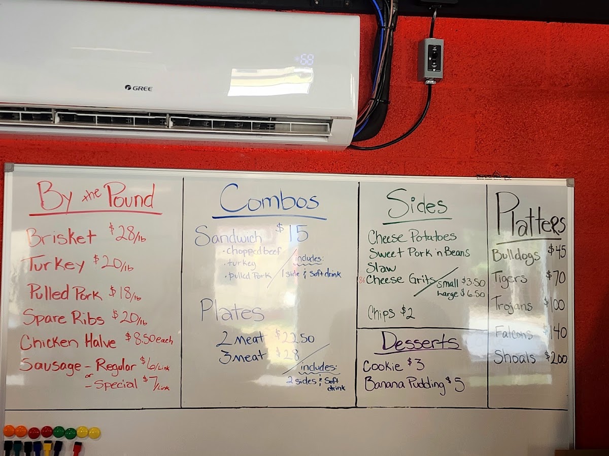 Russell Barbecue menu board