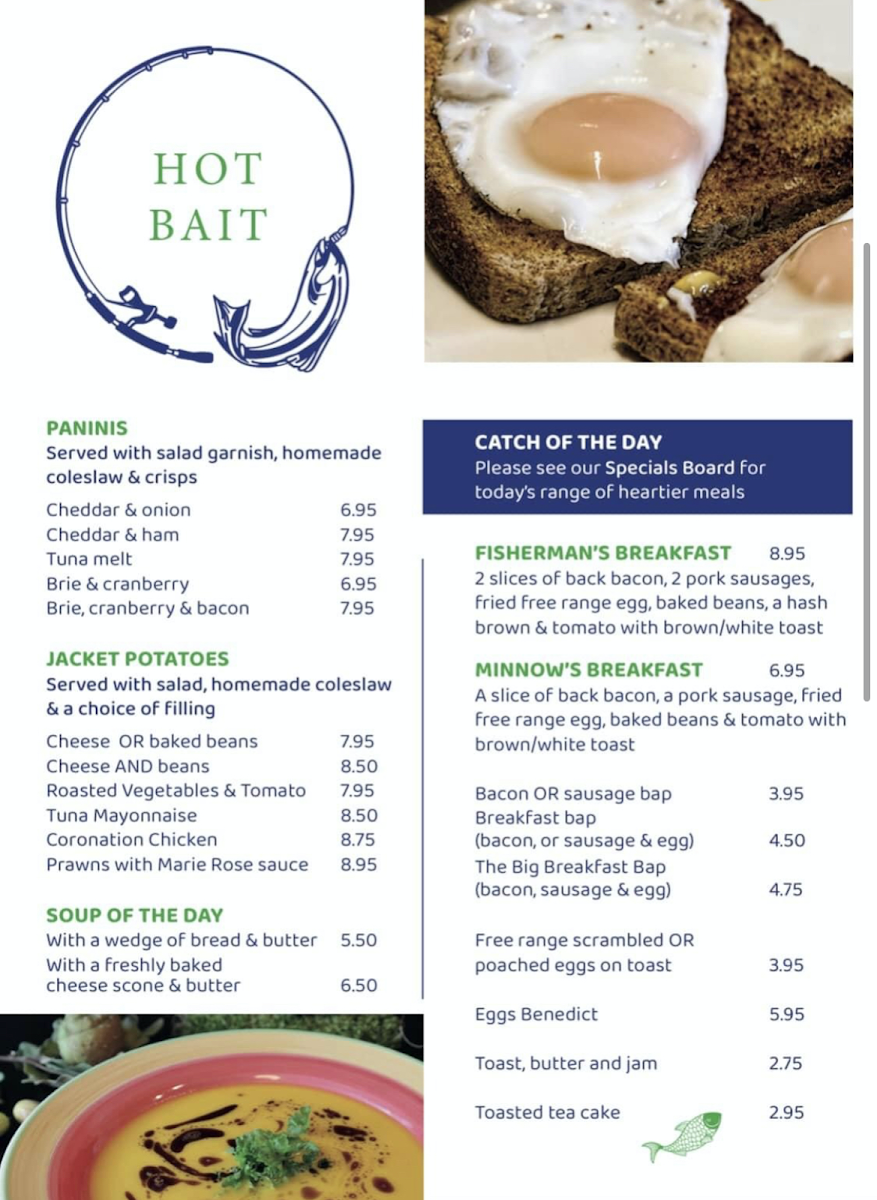 Parklands cafe menu board