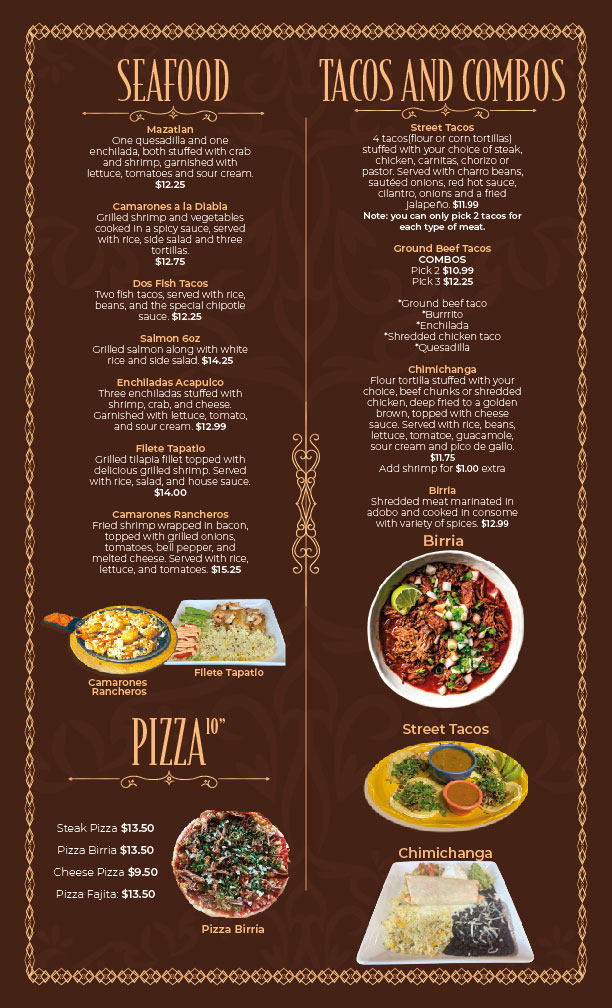 Orchard Family Restaurant menu board