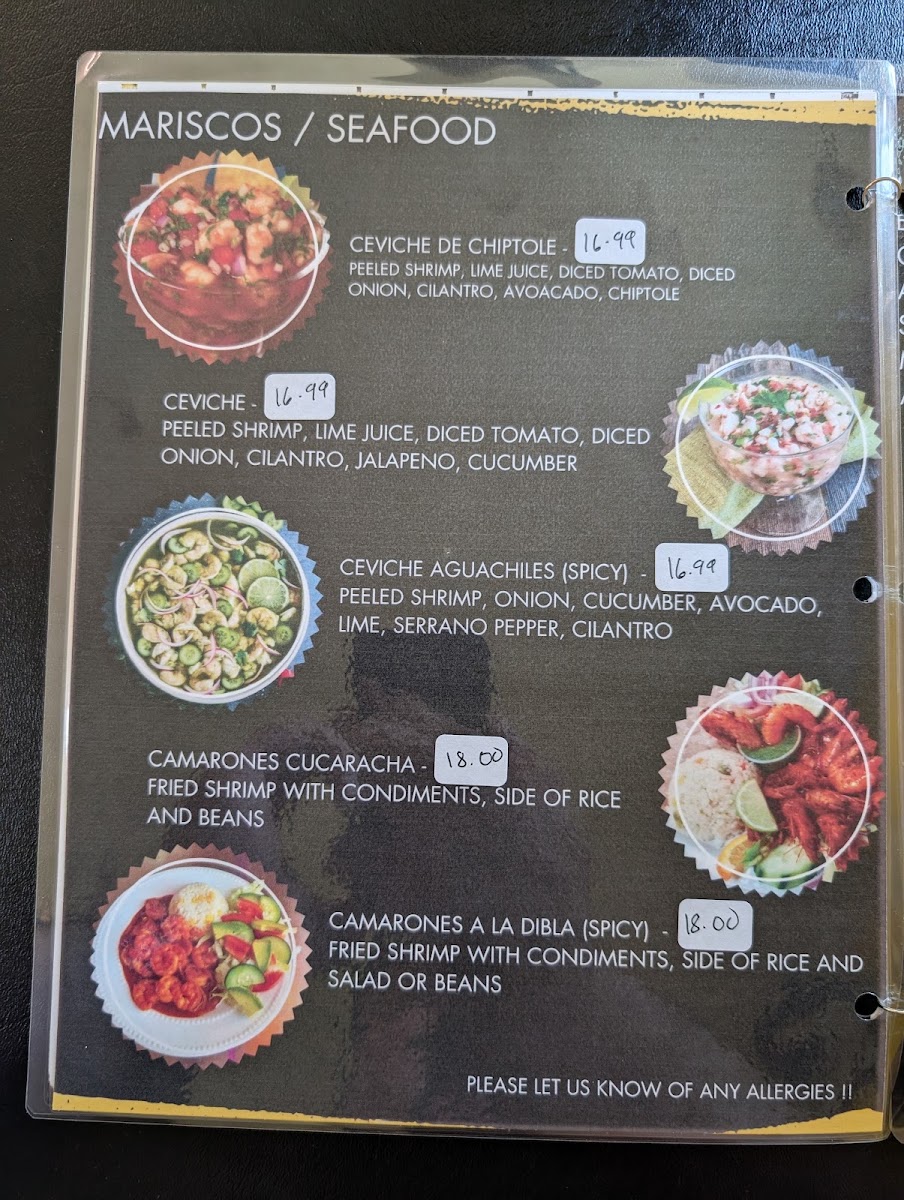 Taqueria Mimi menu board