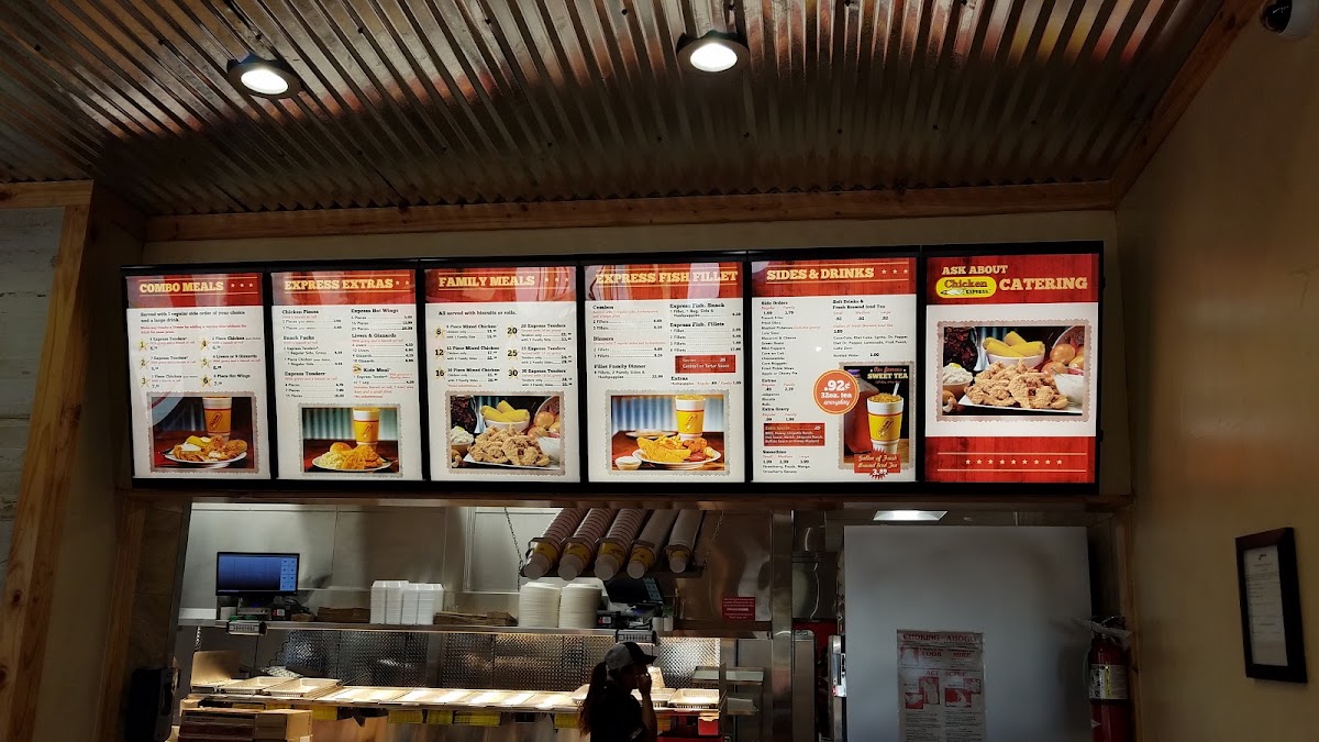 Chicken Express menu board