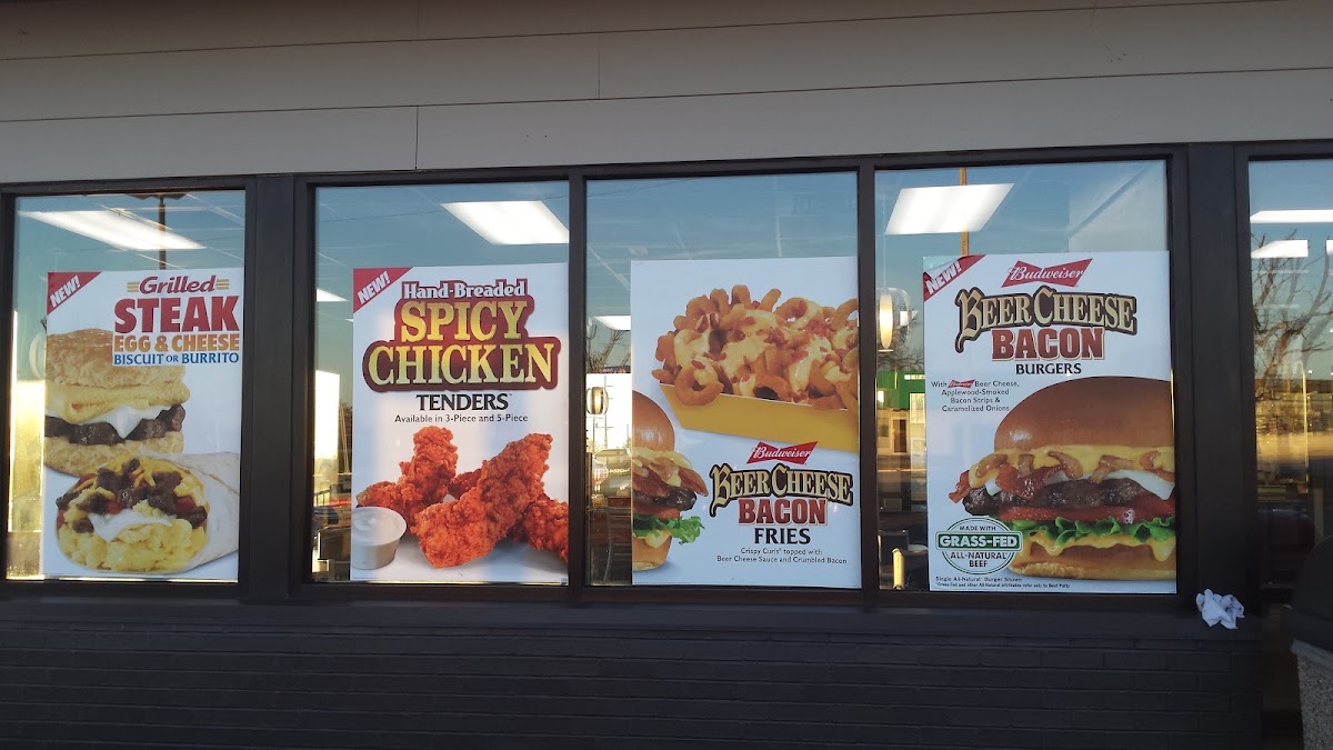 Hardee's menu board