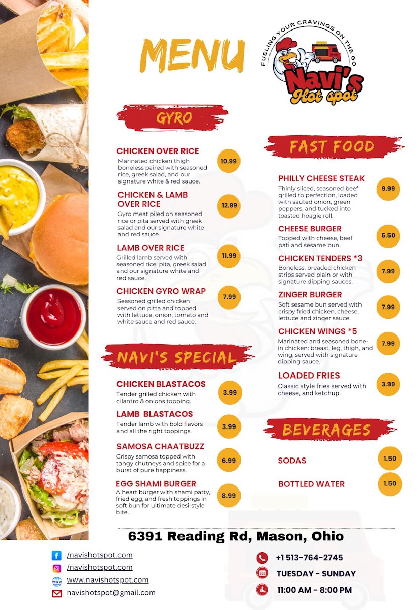 Navishotspot menu board